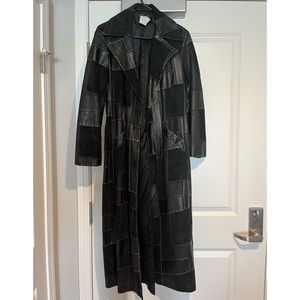 Rare Plein Sud 100% Leather Trenchcoat Sz 38/6